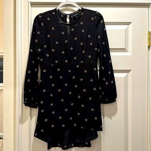 WHO WHAT WEAR  dress with leather trim | Size S